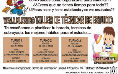 TALLER TÉCNICAS DE ESTUDIO