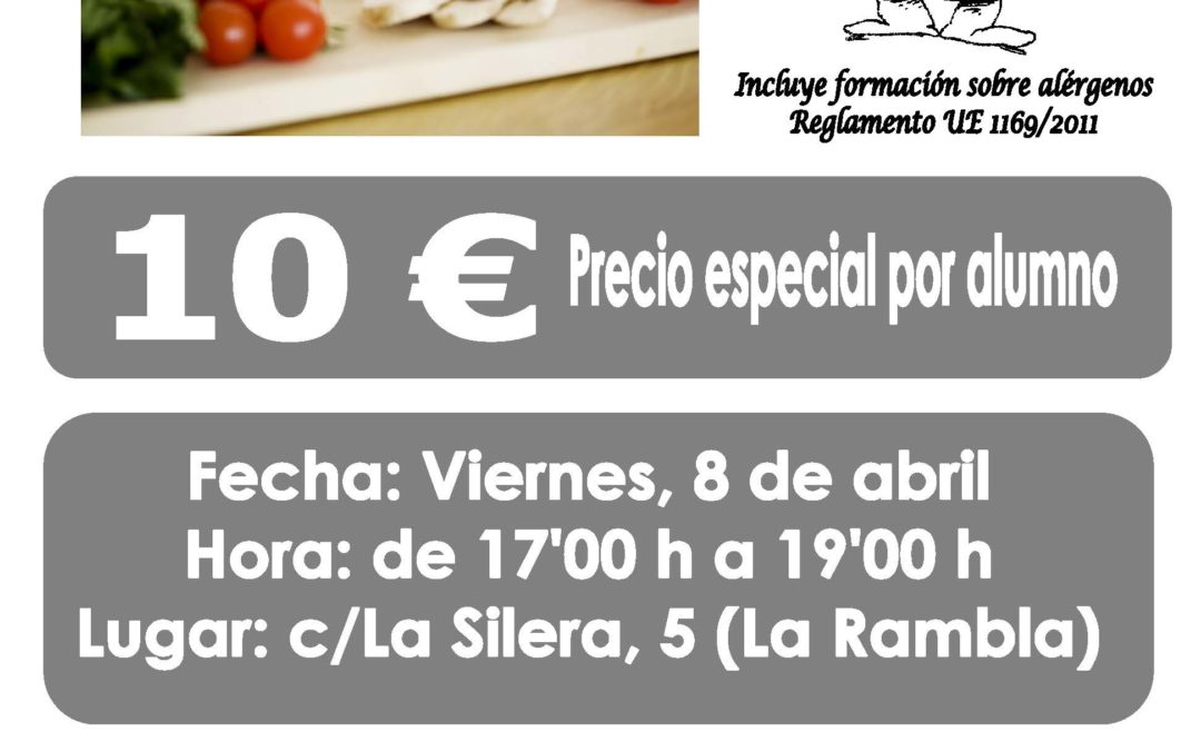 CELEBRACIÓN DEL CURSO DE MANIPULADOR DE ALIMENTOS EL 08/04/2016