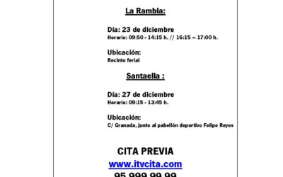 VISITA DE ITV DE CICLOMOTORES  EN LA RAMBLA EL 23/12/2016