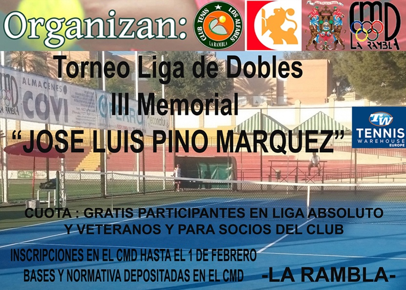 Liga de tenis de dobles «III Memorial José Luis Pino Máquez»