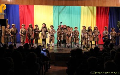 La Chirigota Infantil de La Rambla «Los Picapiedra» se presentó a su pueblo en la Casa de la Cultura