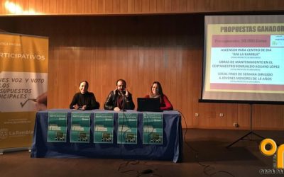 Presentados en la Casa de la Cultura los resultados que ha deparado la votación ciudadana para los Presupuestos Participativos La Rambla Decide 2019