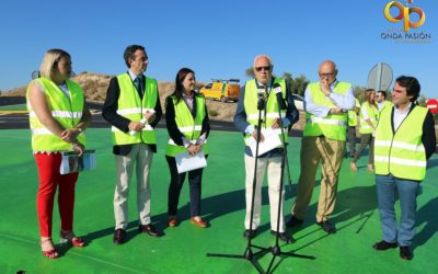 El Viceconsejero de Fomento de la Junta de Andalucía visita en La Ramla la obra de remodelación del cruce de la A-386 con la CO-3303 a San Sebastián de los Ballesteros