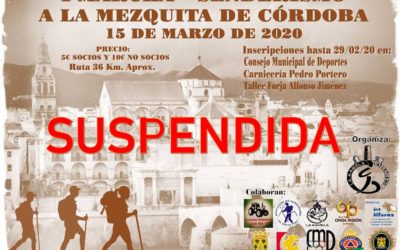 El Club de Atletismo de La Rambla suspende la I Marcha- Senderista a la Mezquita prevista para este domingo 15 de marzo