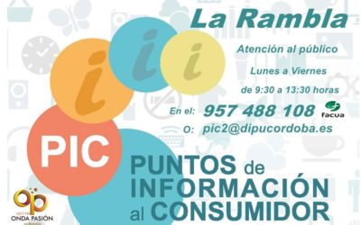 Desde La Rambla se han solicitado 6 actuaciones al Punto de Información al Consumidor (PIC) de Diputación desde la declaración del estado de alarma sanitaria