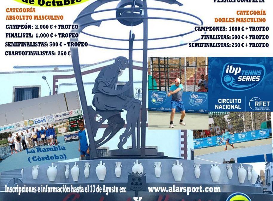 El IX Open Internacional de Tenis “Ciudad de La Rambla” se celebrará del 5 al 12 de octubre