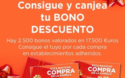 Los comercios participantes en la campaña «ESTA NAVIDAD COMPRA EN LA RAMBLA» regalará bonos descuento