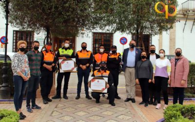 La Subdelagación del Gobierno en Córdoba agradece a la Policía Local y Agrupación de Voluntarios de Protección Civil de La Rambla su labor durante la pandemia