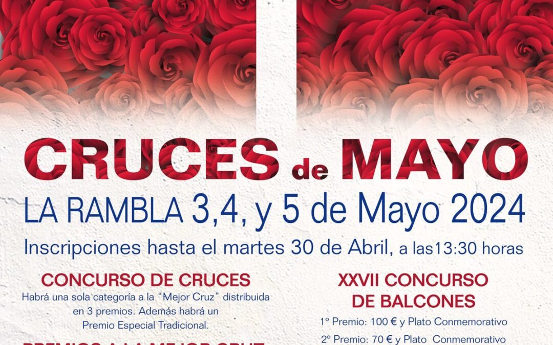 La Rambla celebrará del 3 al 5 de mayo las tradicionales Cruces de Mayo y la 27 edición del Concurso de Balcones
